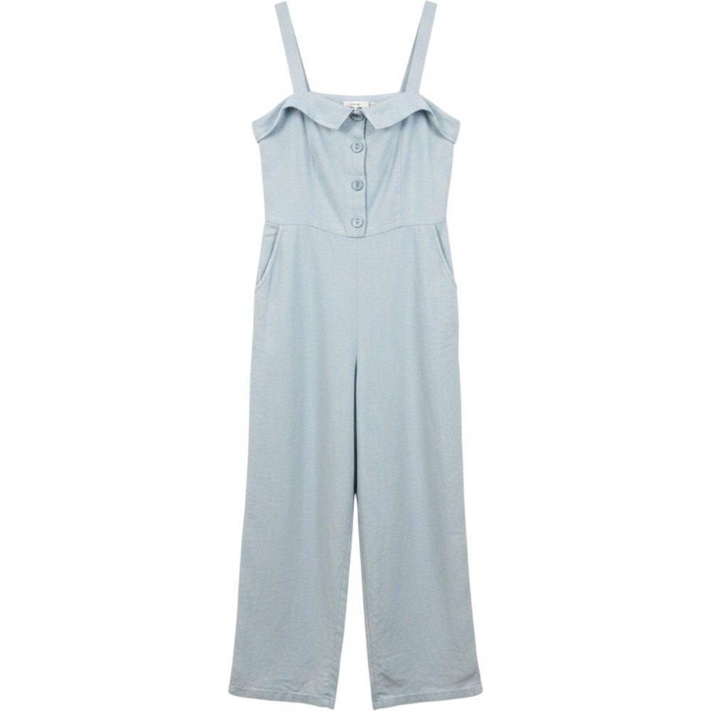 GB Women's Power Blue Sleeveless Jumpsuit Large